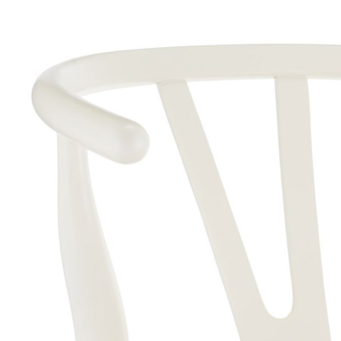 Krzesło BONBON biało naturalne rattanowo jesionowe