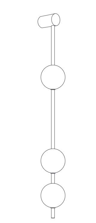 Lampa ścienna BERRY LED złoty biały 103 cm Lampa ścienna BERRY LED złoty biały 103 cm