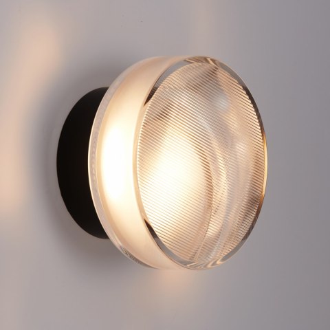 Lampa ścienna CARMELLO LED transparentna czarna 13,5 cm Lampa ścienna CARMELLO LED transparentna czarna 13,5 cm