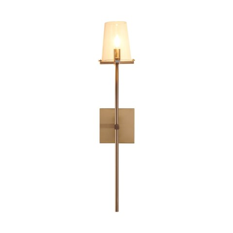 Lampa ścienna CLASSICO złota szklany klosz 62 cm Lampa ścienna CLASSICO złota szklany klosz 62 cm