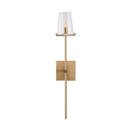 Lampa ścienna CLASSICO złota szklany klosz 62 cm