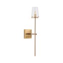 Lampa ścienna CLASSICO złota szklany klosz 62 cm
