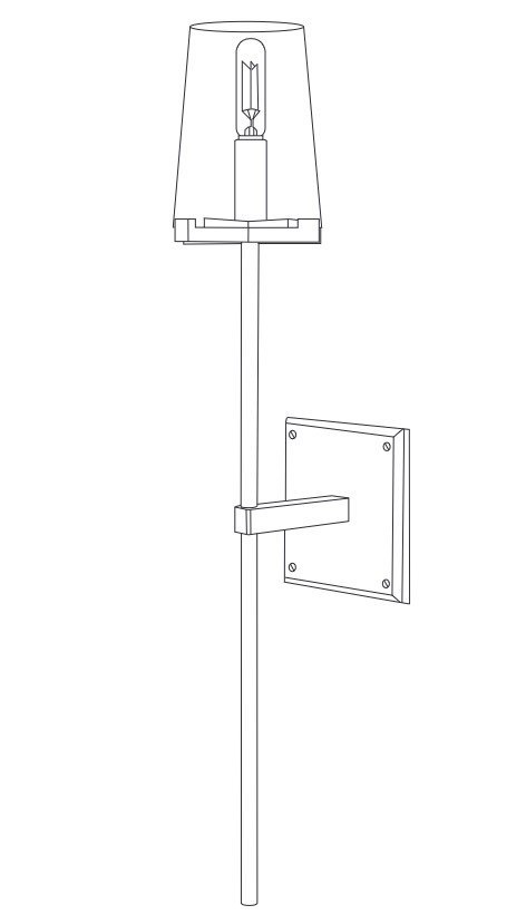 Lampa ścienna CLASSICO złota szklany klosz 62 cm Lampa ścienna CLASSICO złota szklany klosz 62 cm