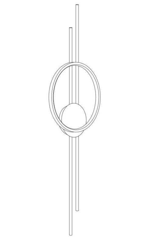 Lampa ścienna ECLIPTICA LED złota 100 cm Lampa ścienna ECLIPTICA LED złota 100 cm