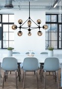 Lampa wisząca ASTRIFERO-15 bursztynowo czarna 110 cm