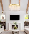 Lampa wisząca GLORIA LED kryształowa złota 60 cm