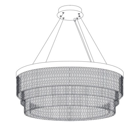 Lampa wisząca GLORIA LED kryształowa złota 60 cm Lampa wisząca GLORIA LED kryształowa złota 60 cm