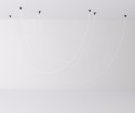Lampa wisząca SNAKE LED wąż ledowy czarna 400 cm