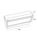 MAXLIGHT H180.08 OPRAWA WPUSTOWA MODULAR, DO SKOMPLETOWANIA Z MODUŁEM HM180 I TRAFO HT180