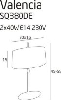 MAXLIGHT SQ380DE/W LAMPA STOŁOWA VALENCIA ECRU