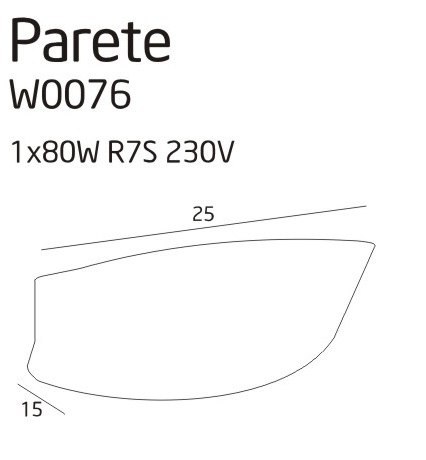 MAXLIGHT W0076 KINKIET PARETE ŻÓŁTY, 80W R7S MAXLIGHT W0076 KINKIET PARETE ŻÓŁTY, 80W R7S