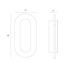 MAXLIGHT W0393 KINKIET TRAVERTINO OVAL 10W