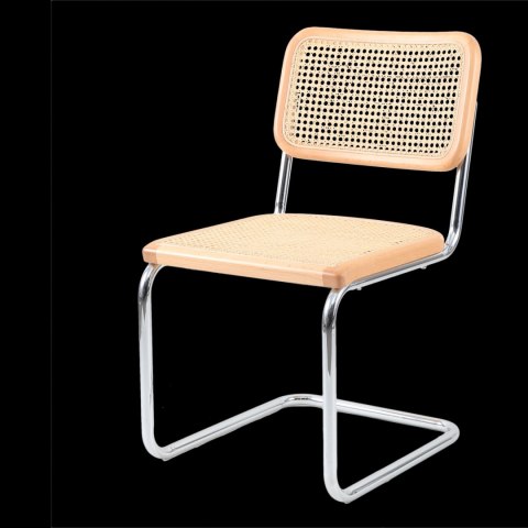 Krzesło VIENNA rattanowo chromowane