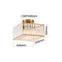 Kwadratowy plafon Vetro chrom 1xE27