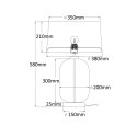 Lampa stołowa Amur dymna 1xE27
