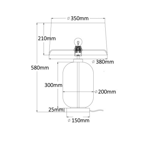 Lampa stołowa Amur dymna 1xE27 Lampa stołowa Amur dymna 1xE27