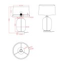 Lampa stołowa Amur dymna 1xE27