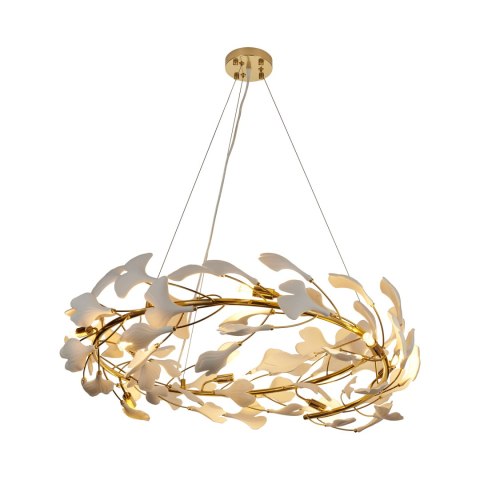 Lampa wisząca BOTANIKA złoto biała 80 cm Lampa wisząca BOTANIKA złoto biała 80 cm