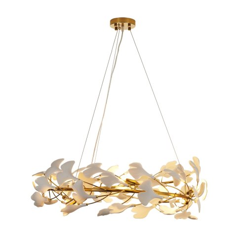 Lampa wisząca BOTANIKA złoto biała 80 cm Lampa wisząca BOTANIKA złoto biała 80 cm