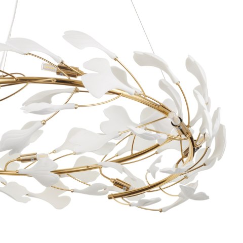 Lampa wisząca BOTANIKA złoto biała 80 cm Lampa wisząca BOTANIKA złoto biała 80 cm