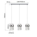 Lampa wisząca Vetro chrom 3xE14