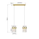 Lampa wisząca Vetro złota 2xE14