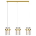 Lampa wisząca Vetro złota 3xE14
