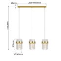 Lampa wisząca Vetro złota 3xE14