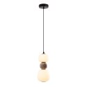 MAXLIGHT P0628 LAMPA WISZACA MODERN 13W, OPAL + MEDIUM BROWN