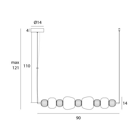 MAXLIGHT P0631 LAMPA WISZACA MODERN 32W, OPAL + DARK GREY+MEDIUM BROWN+LIGHT GREY