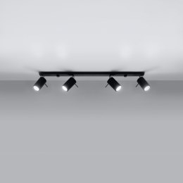 Plafon RING 4L czarny