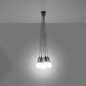 Lampa wisząca DIEGO 5 szara
