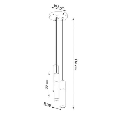 Lampa wisząca BORGIO 3P biały Lampa wisząca BORGIO 3P biały