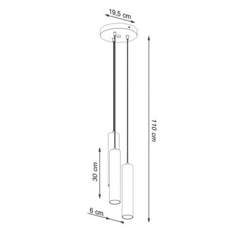 Lampa wisząca LAGOS 3P czarny Lampa wisząca LAGOS 3P czarny