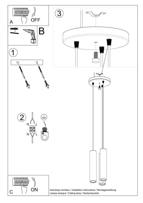 Lampa wisząca LINO 3P Lampa wisząca LINO 3P