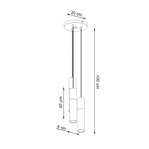 Lampa wisząca PABLO 3P biała Lampa wisząca PABLO 3P biała