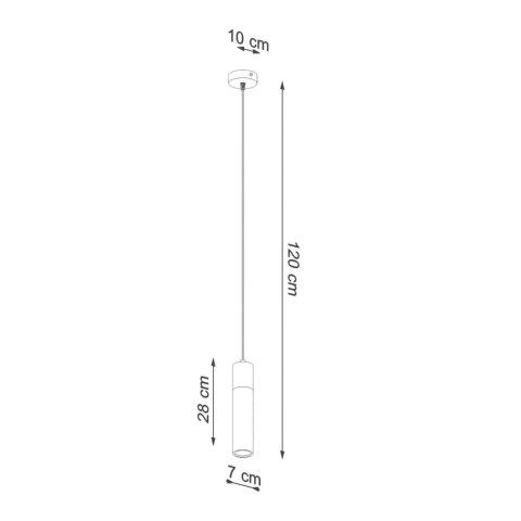 Lampa wisząca ZANE 1 szara Lampa wisząca ZANE 1 szara