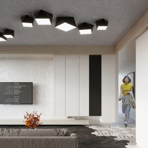 Plafon HEXA 45 czarny Plafon HEXA 45 czarny
