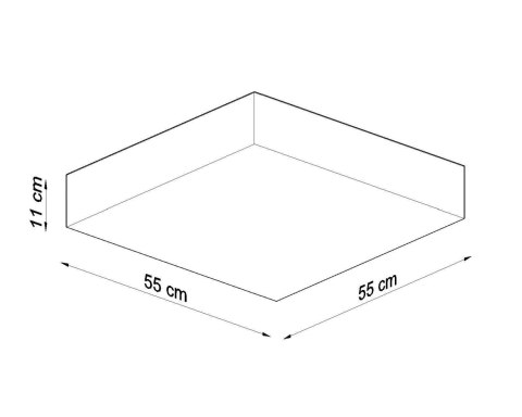 Plafon HORUS 55 czarny Plafon HORUS 55 czarny