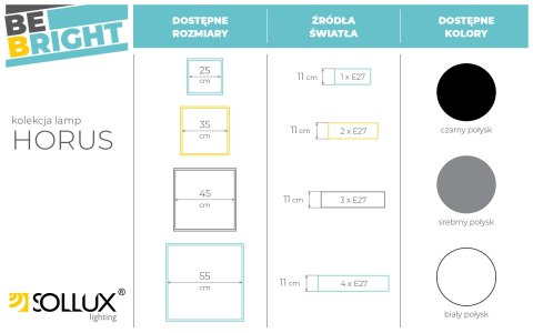 Plafon HORUS 55 czarny Plafon HORUS 55 czarny