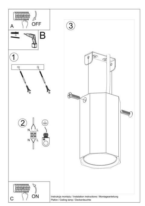 Plafon ZEKE 10 dąb Plafon ZEKE 10 dąb
