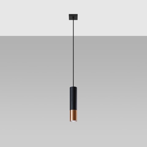 Lampa wisząca LOOPEZ 1 czarny/miedź Lampa wisząca LOOPEZ 1 czarny/miedź