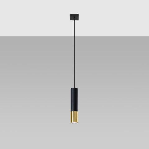 Lampa wisząca LOOPEZ 1 czarny/złoty Lampa wisząca LOOPEZ 1 czarny/złoty