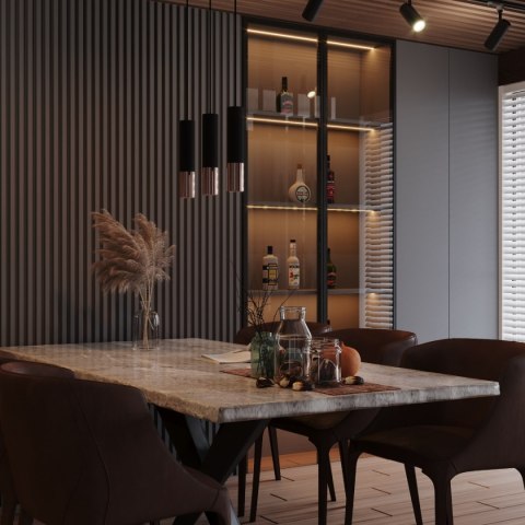 Lampa wisząca LOOPEZ 2 czarny/miedź Lampa wisząca LOOPEZ 2 czarny/miedź