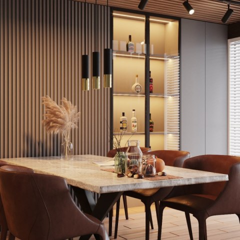 Lampa wisząca LOOPEZ 2 czarny/złoty Lampa wisząca LOOPEZ 2 czarny/złoty