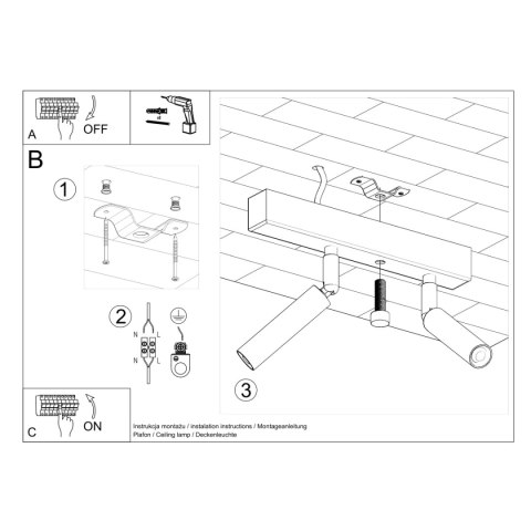 Plafon EYETECH 2 biały Plafon EYETECH 2 biały