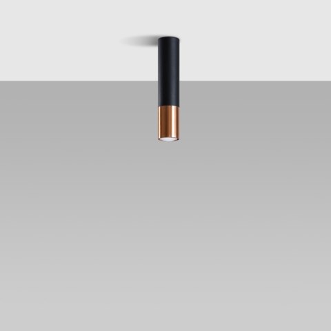 Plafon LOOPEZ czarny/miedź Plafon LOOPEZ czarny/miedź