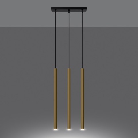 Lampa Wisząca PASTELO 3L złoty połysk Lampa Wisząca PASTELO 3L złoty połysk