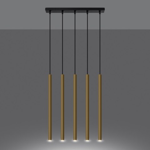 Lampa Wisząca PASTELO 5L złoty połysk Lampa Wisząca PASTELO 5L złoty połysk