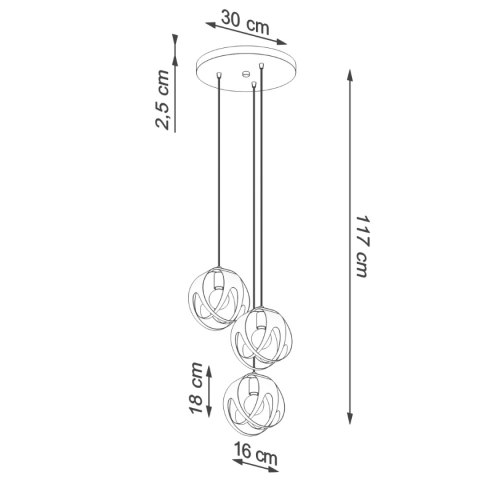 Lampa wisząca TULOS 3P biała Lampa wisząca TULOS 3P biała
